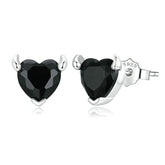 Boucles d'Oreilles Coeurs Noirs
