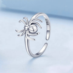 Bague Araignée en argent 925 plaqué or blanc ajustable - Photo 3