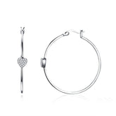 Boucles d'Oreilles Créoles Coeurs