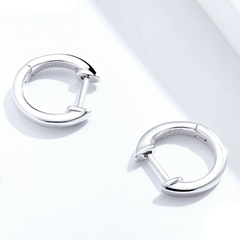 Boucles d'Oreilles Petit Créoles Lisses - Image 4