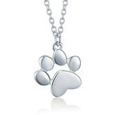 Collier Patte en argent 925 plaqué or blanc