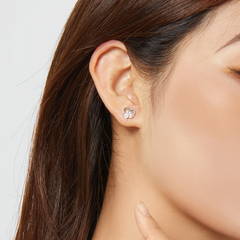 Boucles d'Oreilles Coeur avec Patte - Image 2