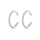 Bague d'Oreilles Doubles Brillantes
