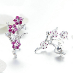 Boucles d'Oreilles Fleurs de Cerisier - Image 4