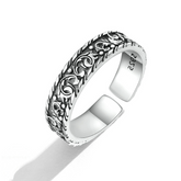 Bague Ancienne en argent 925 plaqué or blanc ajustable
