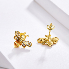Boucles d'Oreilles Abeilles Brillantes - Image 4