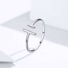 Bague Lignes Parallèles en argent 925 plaqué or blanc ajustable - Photo 3