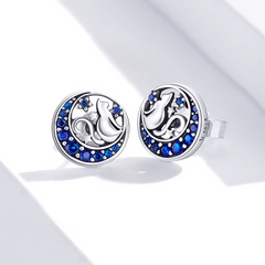 Boucles d'Oreilles Chat sur la Lune - Image 4