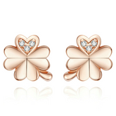Boucles d'Oreilles Trèfle à Quatre Feuilles