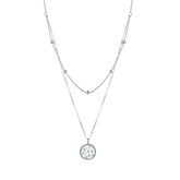 Collier Étoiles en argent 925 plaqué or blanc ajustable
