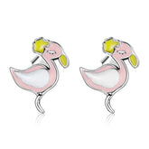 Boucles d'Oreilles Flamant Rose