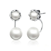 Boucles d'Oreilles Doubles Perles