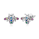 Boucles d'Oreilles Abeilles Brillantes