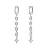 Boucles d'Oreilles Pendantes Brillantes