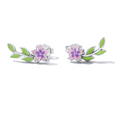 Boucles d'Oreilles Fleurs de Cerisier