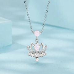 Collier Pendentif Fleur de Lotus en Argent 925