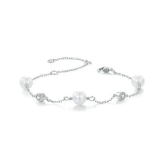 Bracelet Moissanite 0,1ct Esprit Océan en Argent 925 avec Certificat