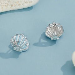 Créoles Coquillage en Argent 925