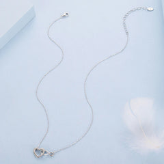 Collier Code Morse Cœur Éternel en Argent 925