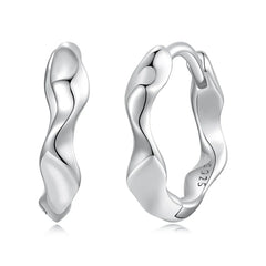 Créoles Motif Vague en Argent 925
