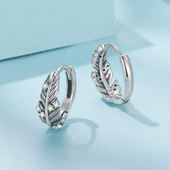 Créoles Plume en Argent 925