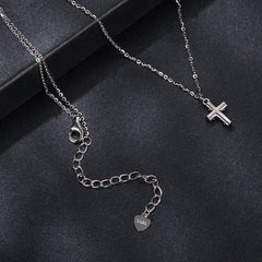 Collier Pendentif Croix en Argent 925 avec Certificat