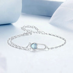 Bracelet Aigue-Marine Naturelle en Argent 925