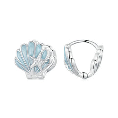 Créoles Coquillage en Argent 925
