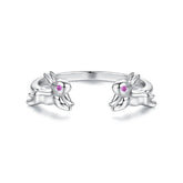Bague Ajustable Lapin en Argent 925