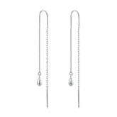 Boucles d'Oreilles Pendantes Goutte à Pampille en Argent 925