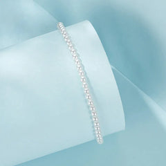 Bracelet en Nacre Blanche et Argent 925