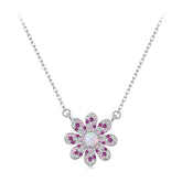 Collier Marguerite Rose en Argent 925