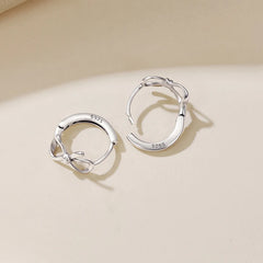 Boucles d'Oreilles Puces Nœud en Argent 925