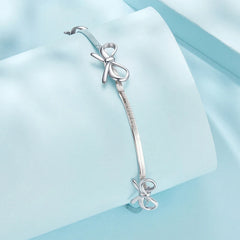 Bracelet Nœud Ruban en Argent 925