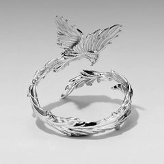 Bague Ajustable Phénix en Argent 925