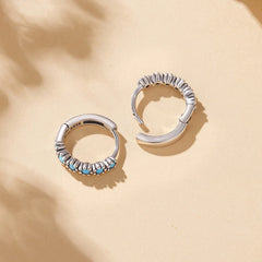 Créoles Turquoise en Argent 925