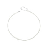 Collier en Nacre Blanche et Argent 925