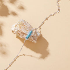 Bracelet Turquoise Minimaliste en Argent 925