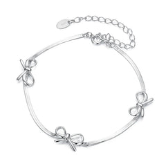 Bracelet Nœud Ruban en Argent 925