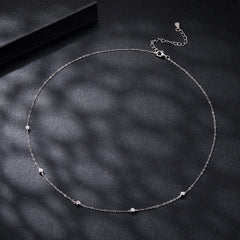 Collier Ras-de-Cou en Argent 925 avec Certificat