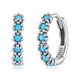 Créoles Turquoise en Argent 925