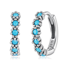 Créoles Turquoise en Argent 925