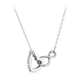 Collier Code Morse Cœur Éternel en Argent 925