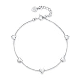 Bracelet Maillons Cœur en Argent 925