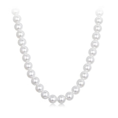 Collier Perles de Coquillage 8mm en Argent 925