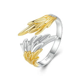 Bague Ailes Or et Argent en Argent 925