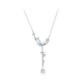 Collier Lune et Galaxie en Argent 925