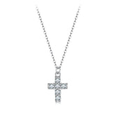 Collier Pendentif Croix en Argent 925 avec Certificat