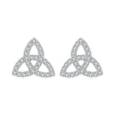 Boucles d'Oreilles Puces Nœud Celtique en Argent 925