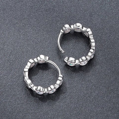Créoles Chaîne Moissanite en Argent 925 avec Certificat